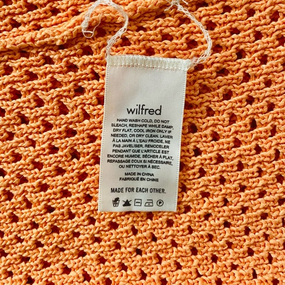 Wilfred Aritzia Carraway Orange Knit Women's Tank Top Size M - Picture 8 of 9
